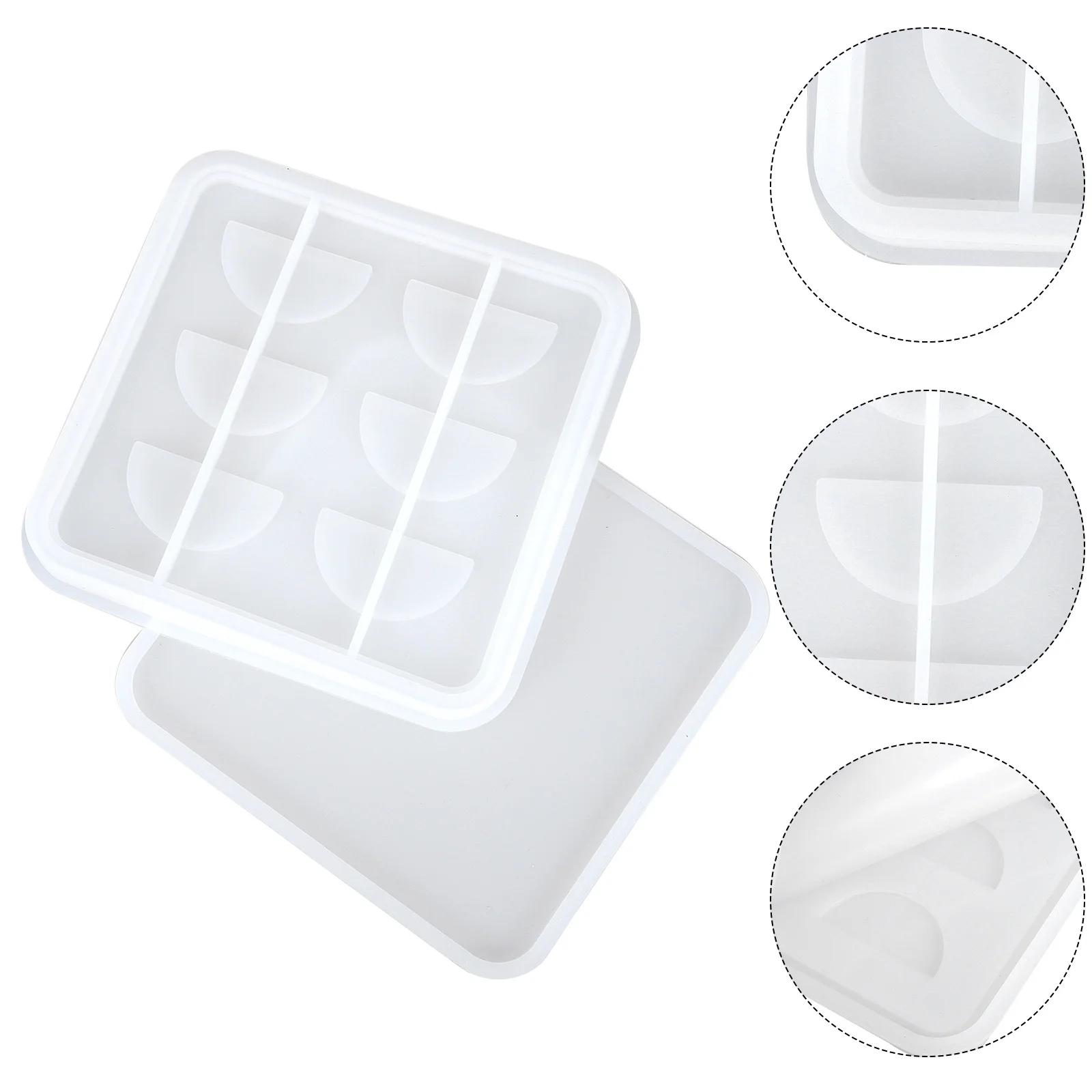 قالب حاوية رموش من السيليكون، صندوق تخزين متين من الإيبوكسي DIY للحرف اليدوية، أداة قالب صينية عرض الرموش