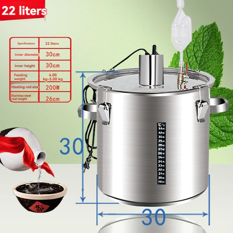 Barril de fermentação de temperatura constante barril de vinho fermentador de aço inoxidável aquecimento vinho equipamento de fermentação de frutas