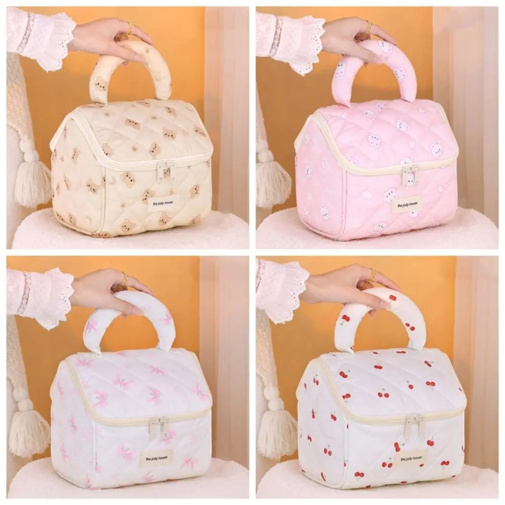 Cartoon Cosmetic Bag Bear Rabbit Butterfly Cherry Storage Bag Large Capaticy Wash Pouch Makeup Brush Case Bath Storage