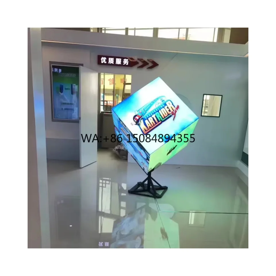 

New Design Cubic Led Full Color P2.6 2.6Mm P3 Advertising Magic Led Cube Curved Screen Led Display