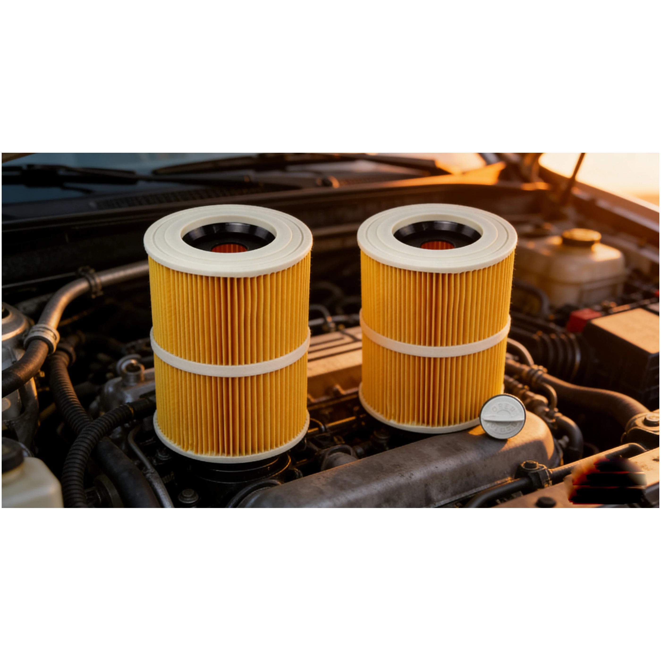 4pcs  Cartridge Filter 6.414-552.0 2.863-303.0 Compatible with Karcher Vacuum Cleaner WD 1, WD 2, WD 3, WD 4, SE 4001, SE 4002