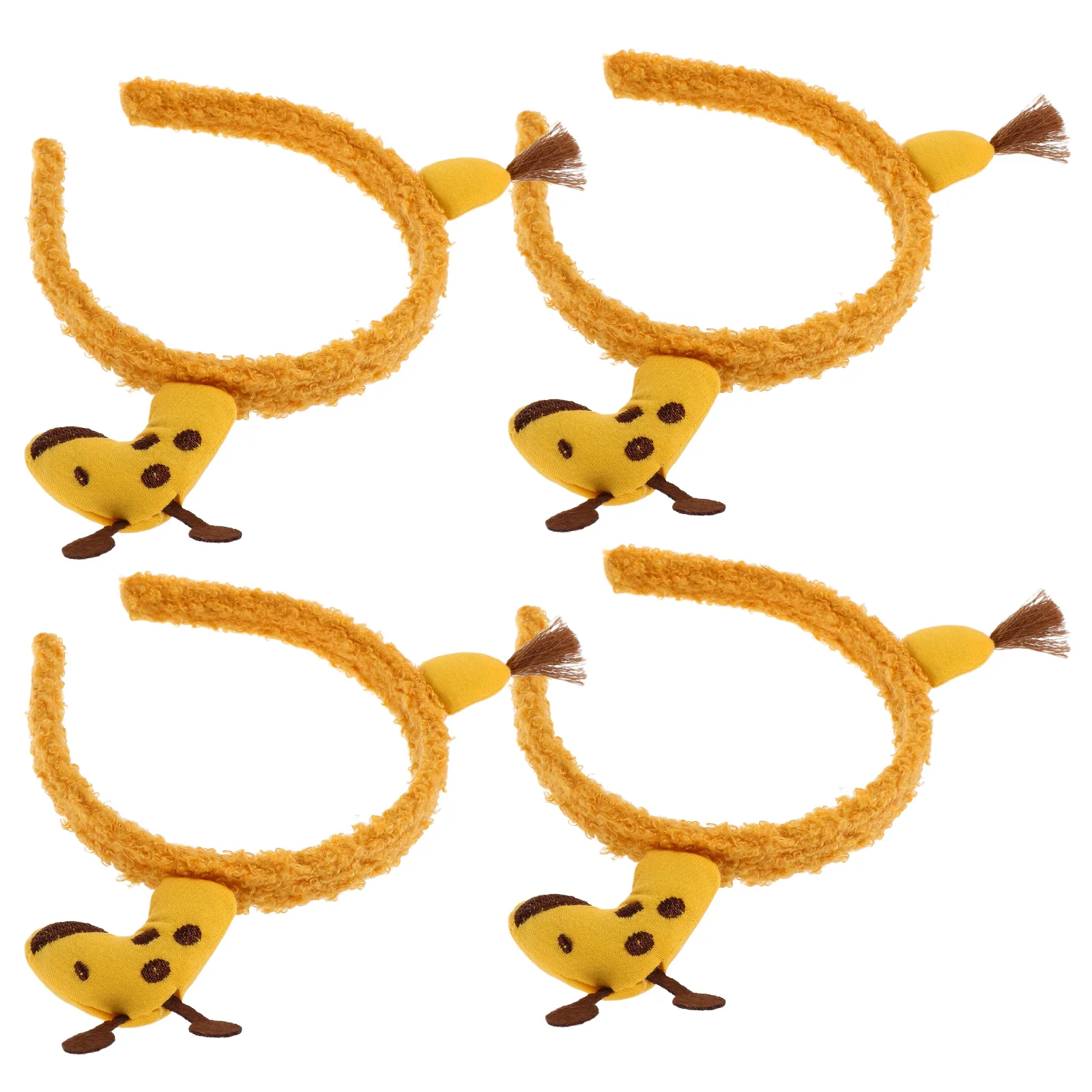 

4Pcs Giraffe Headband Yellow Cartoon Animal Soft Spa Headband for Face Washing Skincare Makeup Cute Hairband for Women Party