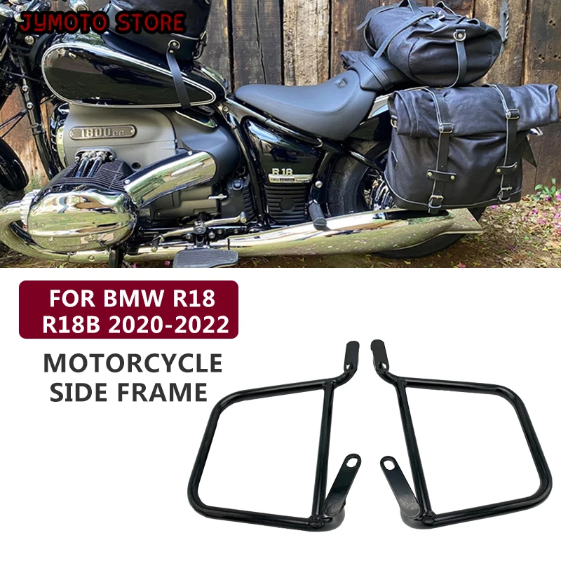 Bolsa de equipaje trasera para motocicleta, soporte de riel, accesorios de barandilla, marco de bolsas laterales para BMW R18 Classic 100 años 2020-2023 2022 2021