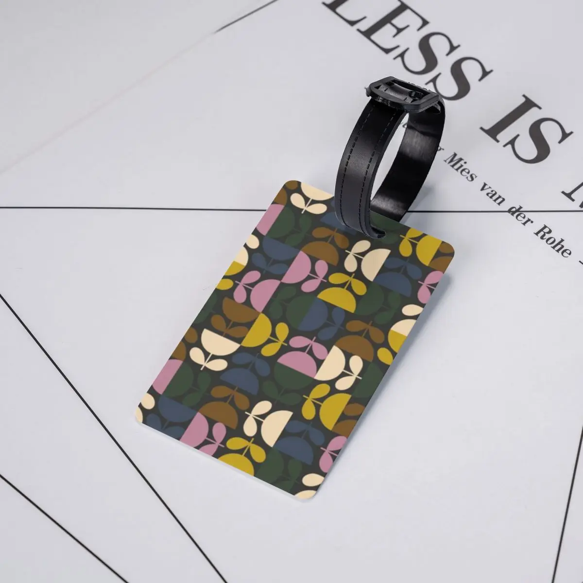 Custom Orla Kiely Multi Stem Luggage Tag Privacy Protection Abstract Scandinavian Floral Baggage Tags Travel Bag Labels Suitcase