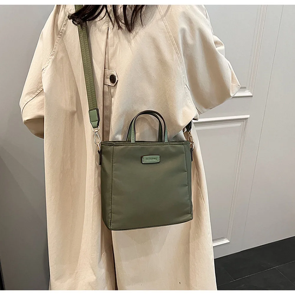 ナイロン トート ショルダーバッグ レディース 2025 新作 大容量 カジュアル スクエア ハンドバッグ 高品質 テクスチャ 多用途 通勤バッグ