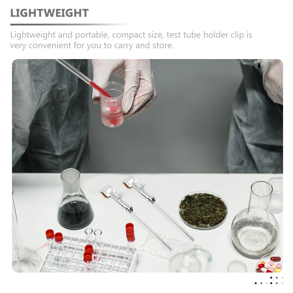2 Pcs Flask Test Tube Clamp Laboratory Holder Clip Stand Extruder Condensing Iron Condenser