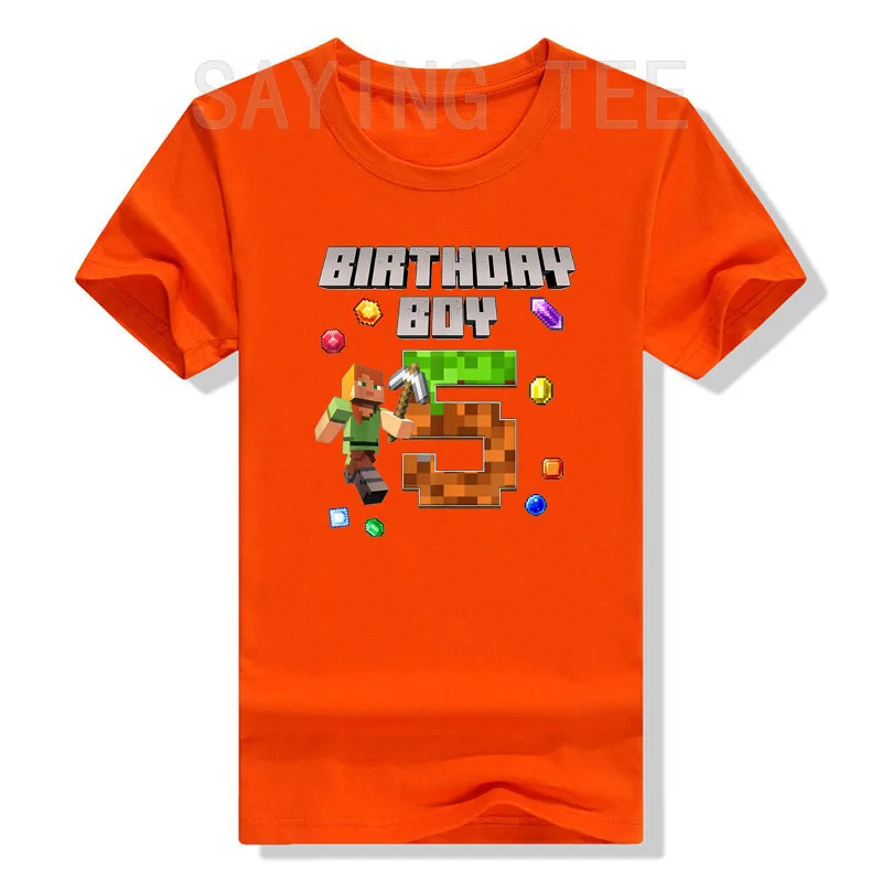 It's My 5th Birthday Video Game Pixel T-Shirt Boys Fashion 5 Years Old Clothes Cute Gamer Saying Tee