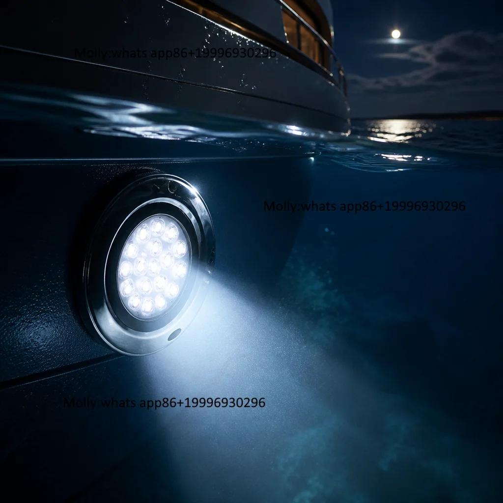 HUAXIA  LED Waterproof Pontoon Marine Transom Underwater Light Boat Lighting Yacht Styling Work Lamp