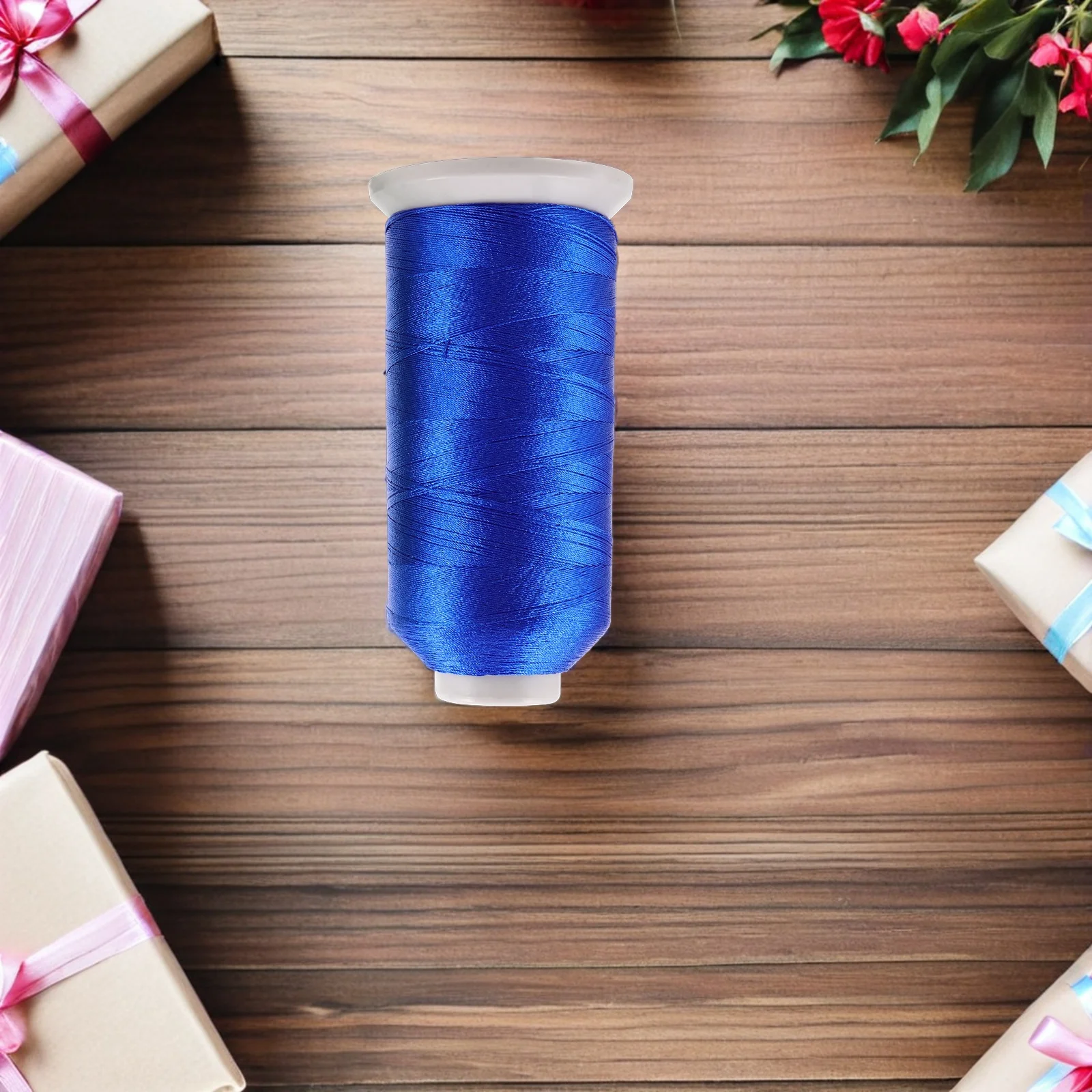

2 Rolls Ice Silk Polyester Sewing Thread 1200m Fine 02mm Diameter for Hand Stitching Embroidery Macrame Quilting DIY Crafts