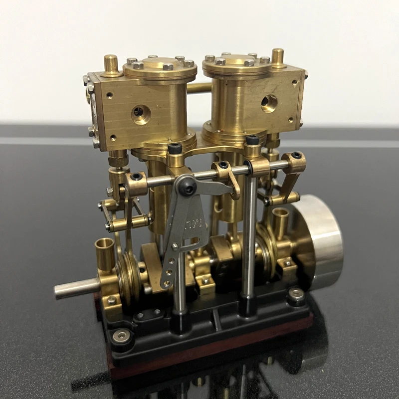 LS2-13s Metal Twin Cylinder Steam Engine High Torque Steam Engine Model Toy