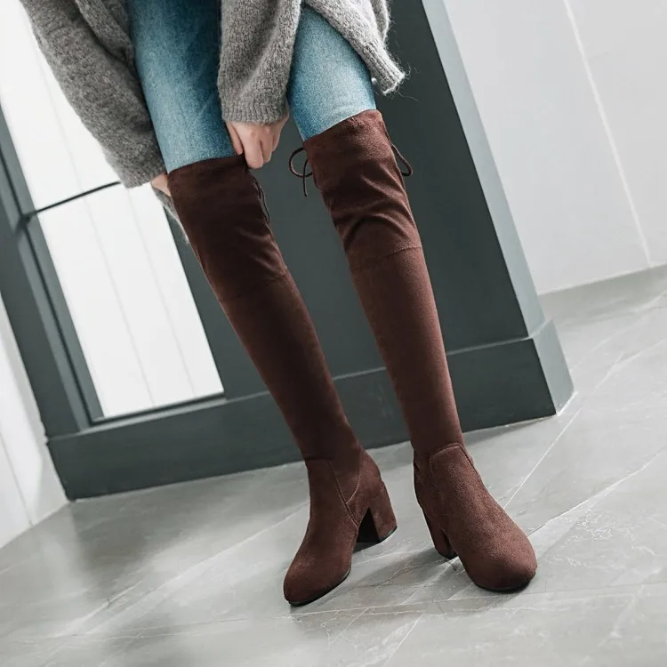 Big Size 11 12 13  14 15 16 17   Europeans and Americans with round head, thick heel, high heel, long barrel and thin boots