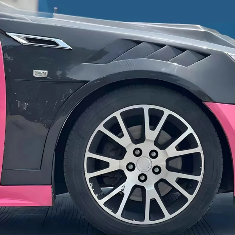 

Stylish FORCadillac CTS 08-13 KZ Style Front Vented Fender Pair Carbon Fiber