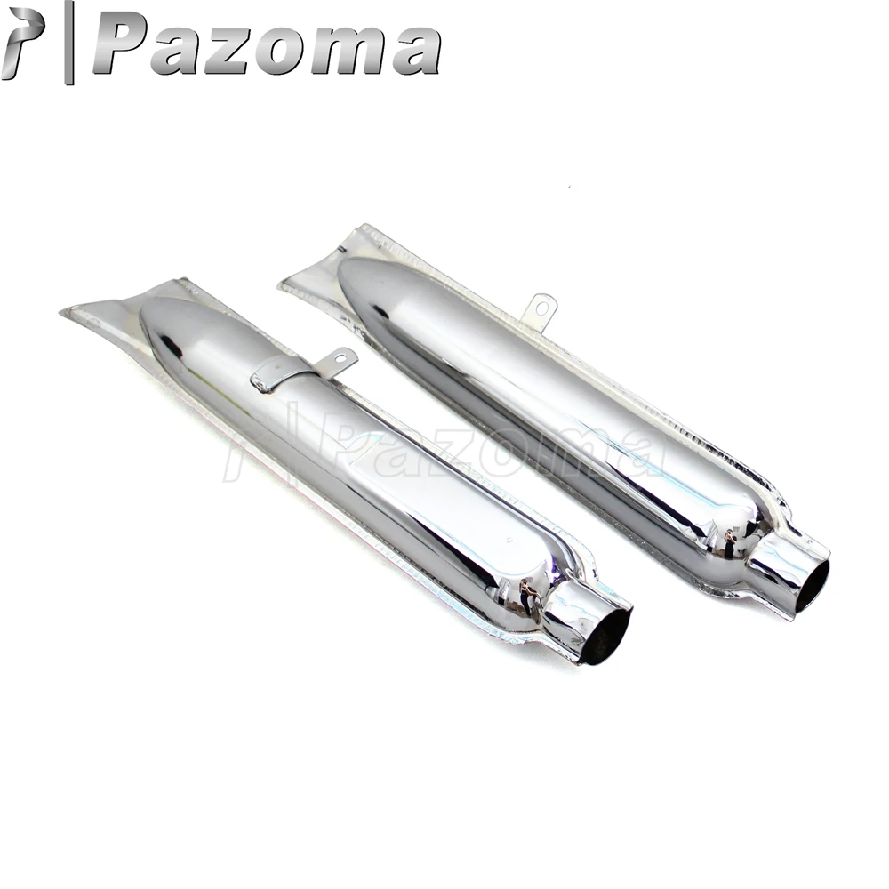 Motorcycle Chrome Retro 750cc Fishtail Exhaust Mufflers Pipes 24HP 32HP For BMW K750 M1 M72 R71 R12 CJ Dnepr MT12 Ural Motorbike