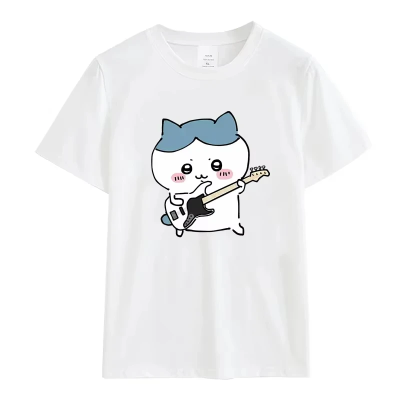 Chiikawa Cartoon Mannen Vrouwen Zomer Katoen Grappige T-shirts Ronde Kraag Kleding Korte Mouw Kleding Klassieke Casual Losse Tops