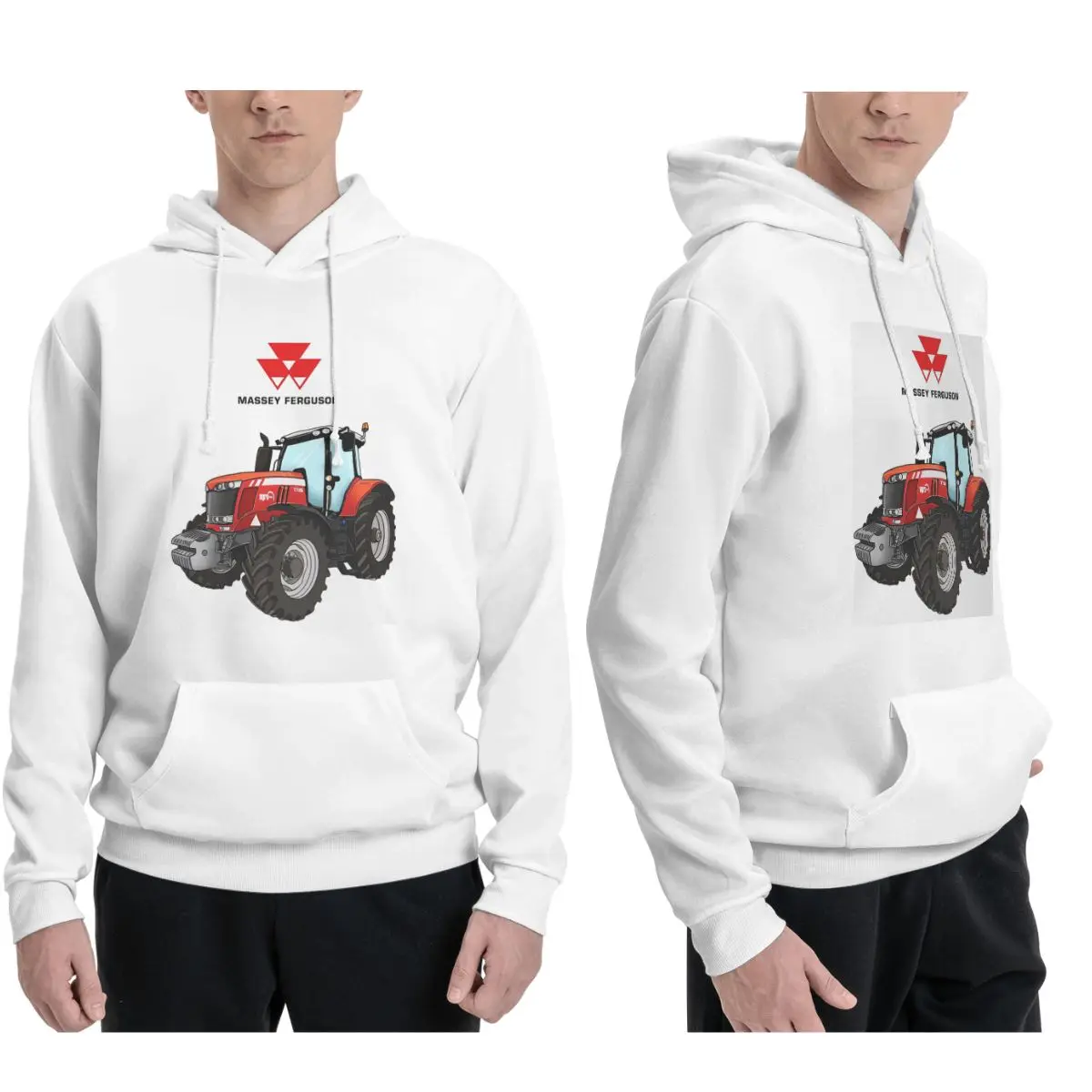 

Massey Ferguson трактор красные толстовки для мужчин и женщин повседневный пуловер толстовка модная уличная одежда с длинными рукавами осень-зима