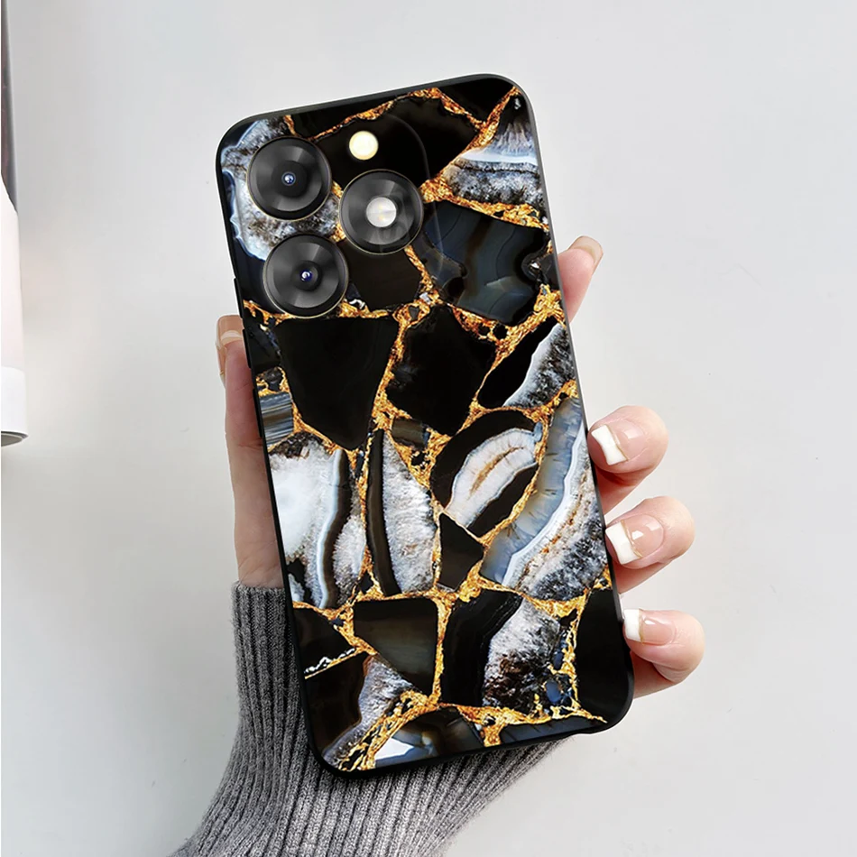 For ITEL A70 Phone Case 2023 New Fashion Marble Painted Soft Silicone Shockproof Mobile Funda For ITELA70 A665L A 70 Back Cover