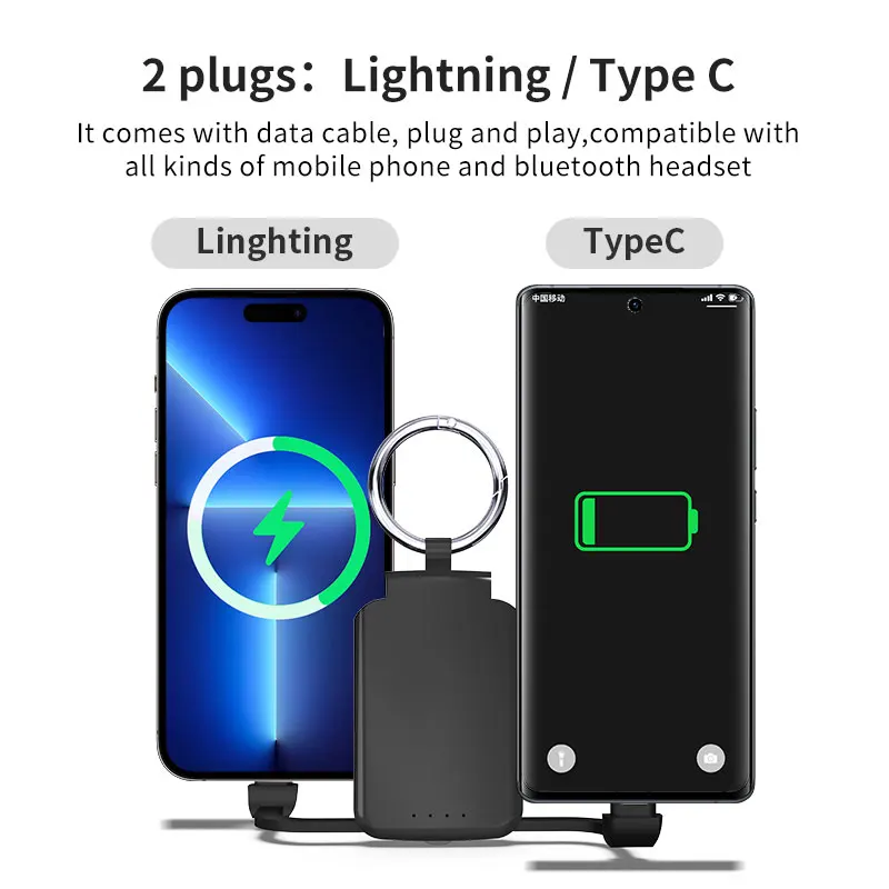 Micflip  Power Bank ightning+Type-C 2000mAn With Apple Find My Device Anti Lost Global Tracker Locator for iPhone ios