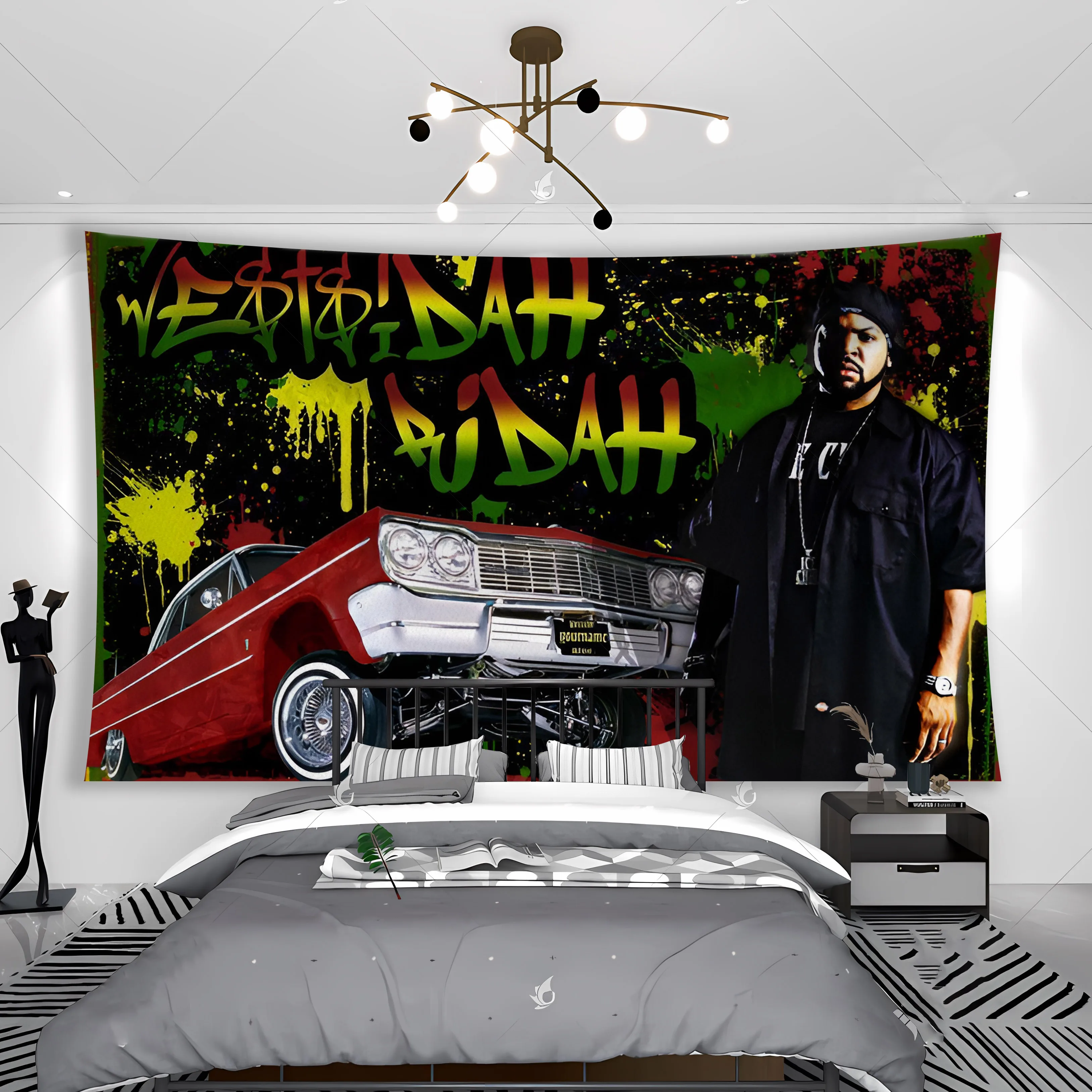 Ice Cube Poster Graffiti Decoration University Room Dormitory Party Decoration Tapestry Sofa Wall