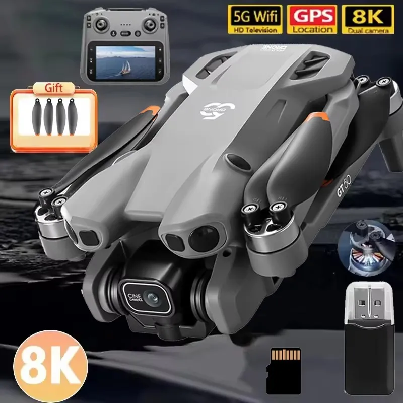 

Dual Camera 8K Aerial Aircraft Obstacle Avoidance UAV Fixed GPS Remote Control Quadcopter Toys 2026 Original Hot new GT50 Drone
