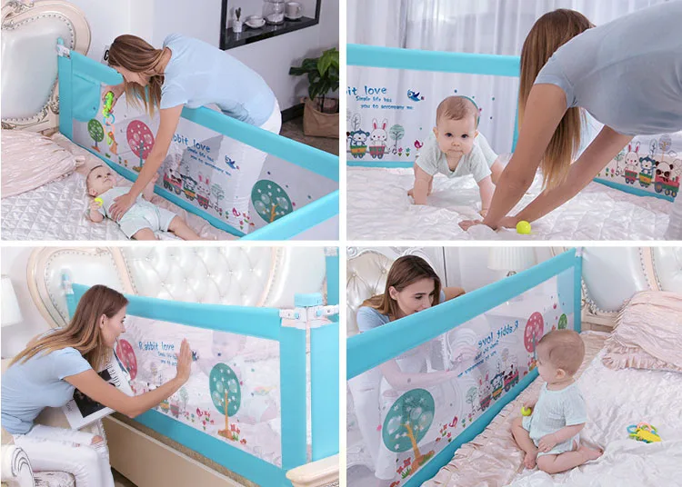 Wholesale Factory Price Baby anti-fall Child Safety Door Bar 1.9m vertical lift baby bed Indoor Fence For Kids