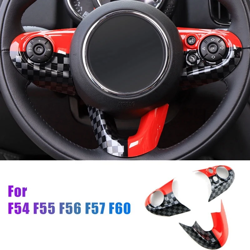 Steering Wheel Button Cover Trim Sticker For Mini Cooper MINI F Series F54 F55 F56 F57 F60 ONE/S Clubman Countryman