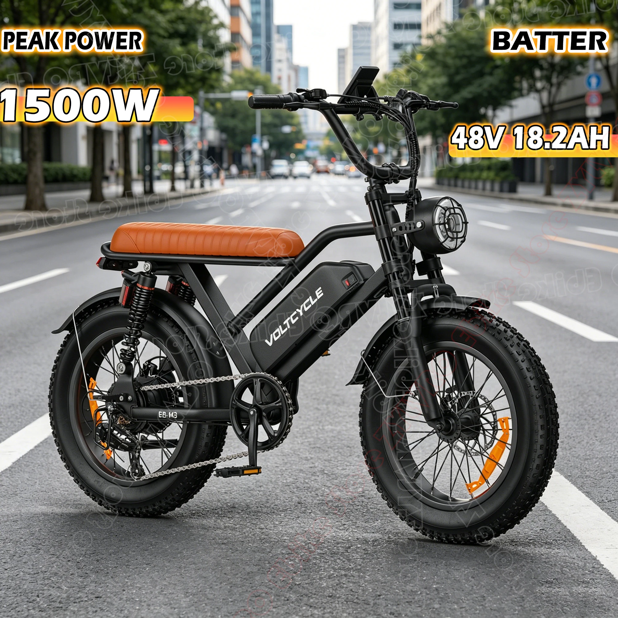 

2026 US Electric Bicycle new M3 Peak 1500W Dual Motor 48v 18.2ah battery adult 20*4.0 inch tire All terrain Hydraulic brake multi-function E-bike