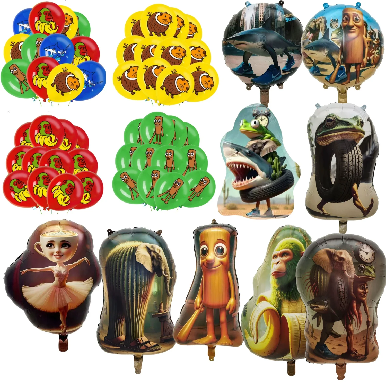 

Tung Tung Sahur Tralalo balloons Birthday Decoration Brainrot Tralalelo Tralala Latex Balloons Baby Shower Kids Party favors
