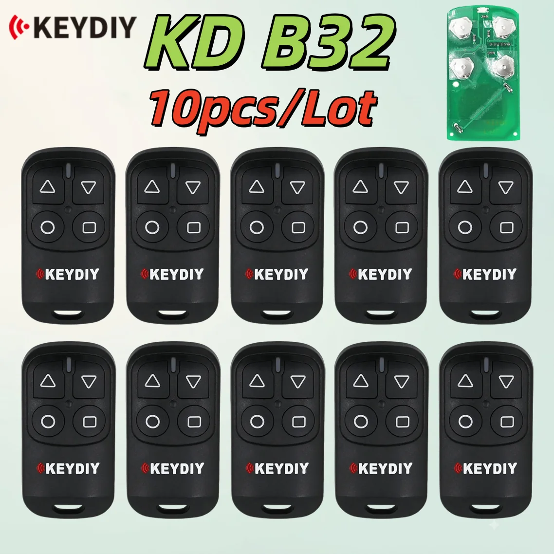 10pcs/Lot KEYDIY KD B32 General Garage Door Remote Key 4 Buttons for KD900 URG200 KD-X2/KD MINI KD200 MINI Remote Key Programmer