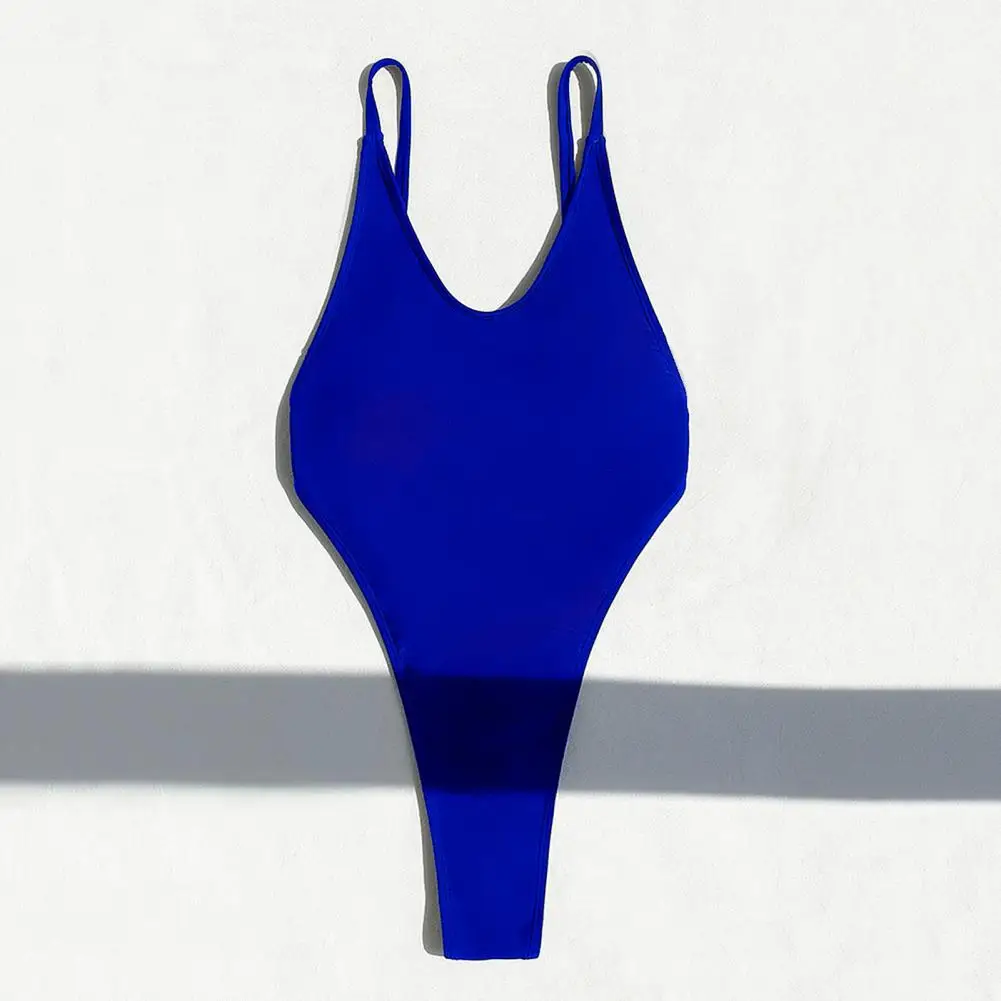 Maillot de bain dos nu élégant col en v Monokini maillot de bain pour femmes dos nu une pièce Bikini avec ajustement améliorant les figures maillots de bain sexy