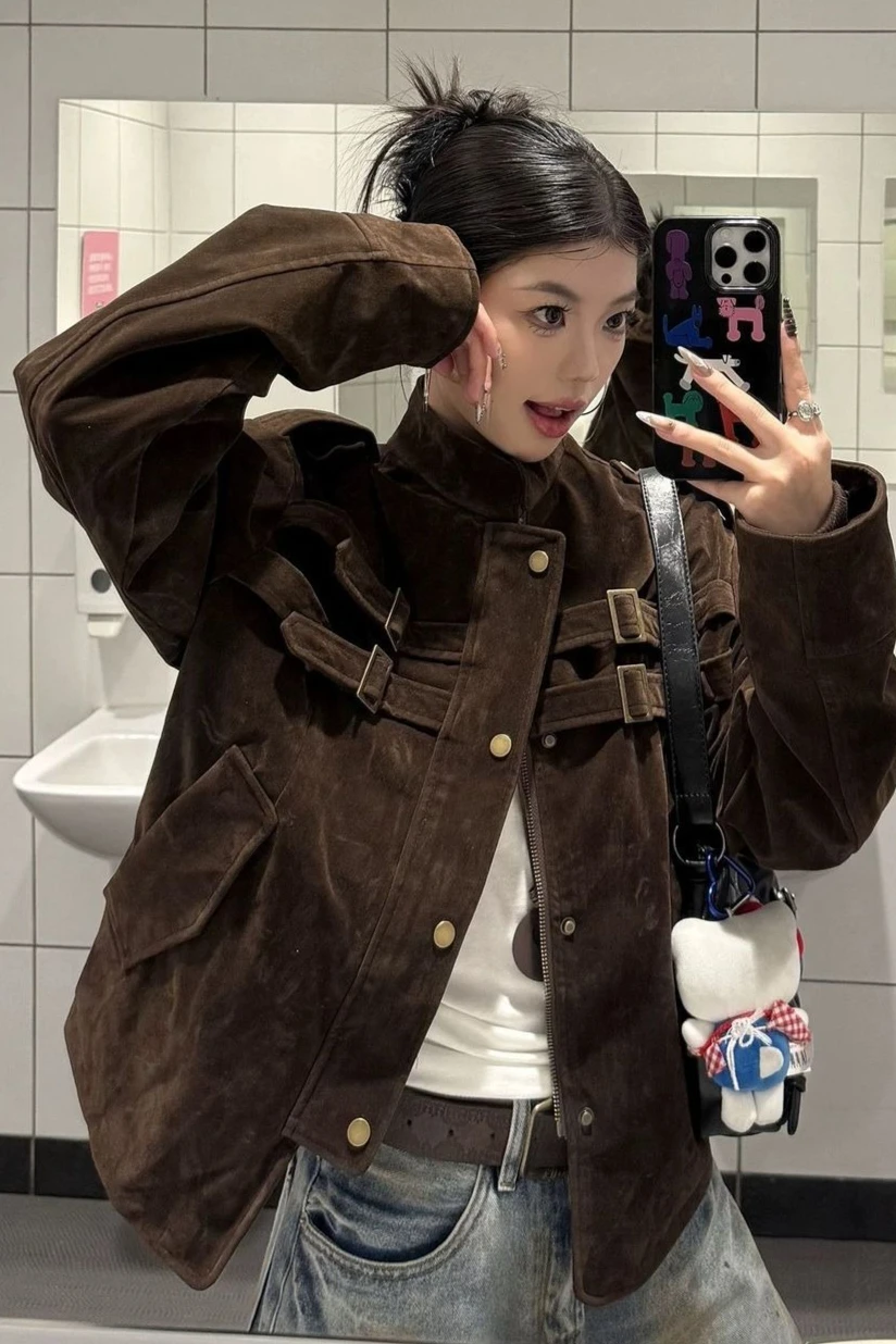 2026 Autumn/Winter Women's Cotton Jacket High Street Windproof and Warm Oversized Jacket