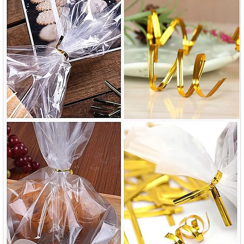 30/50/100 Stück transparente Geschenktüten aus Zellophan, Kunststoffverpackung mit Kordel, Geschenktüte für Partys, Hochzeiten, Geburtstage, Party-Geschenktüte – Detail 4