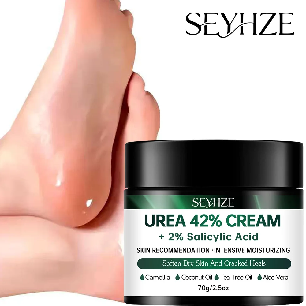 SEYHZE 42% Urea + 2% Salicylic Acid Foot Cream Moisturizing Formula with Shea Butter Coconut Oil Aloe Niacinamide Retinol Hyalur