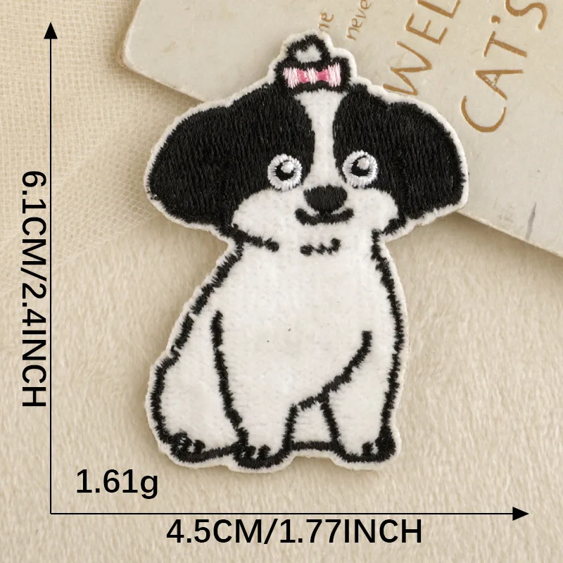 Cute Dog Patches for Clothing,Assorted Iron On Sew On Embroidered Decoration Puppy Appliques Patterns for Bags Jeans Jackets