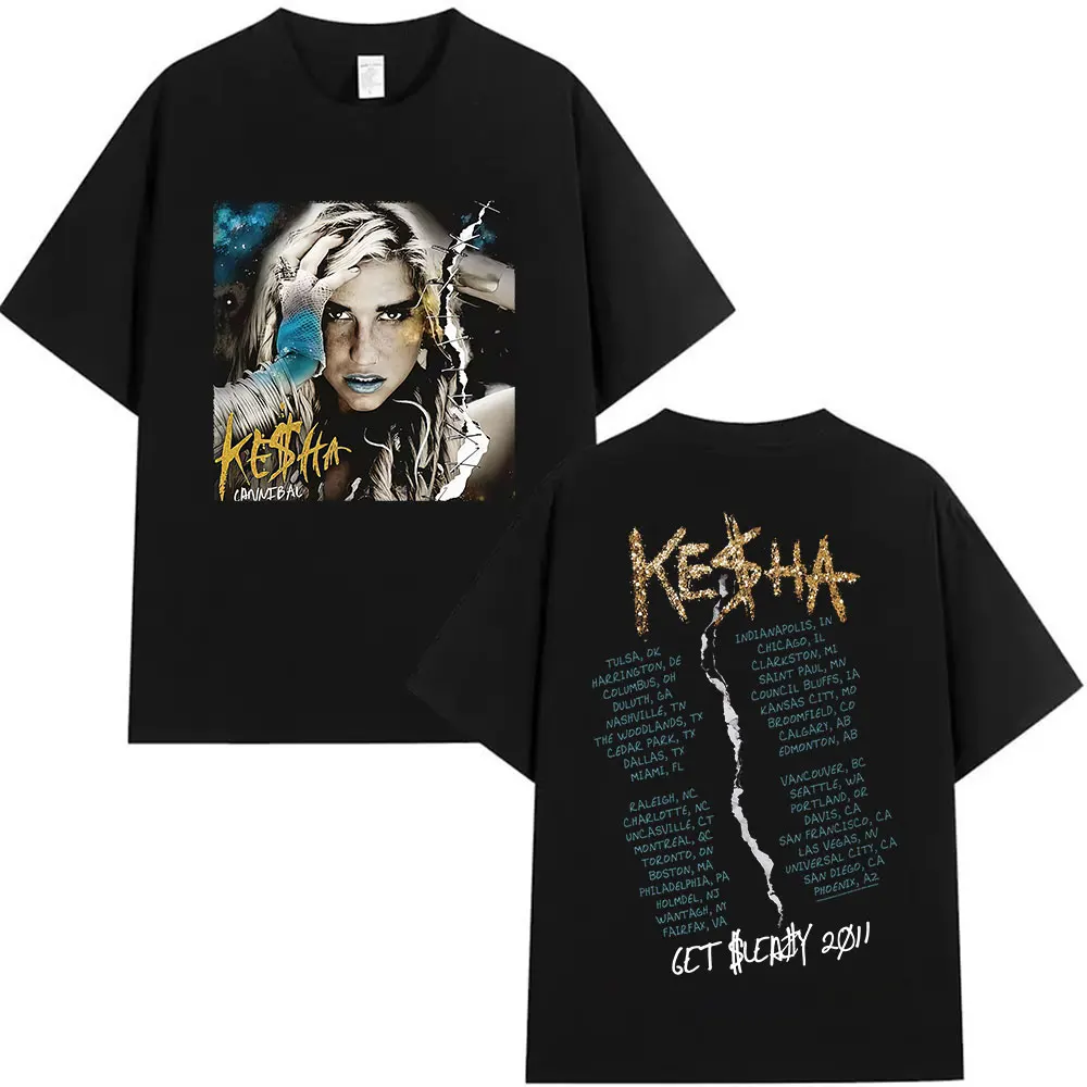 

Singer Kesha Album 2025 Graphic T Shirt Men Women Hip Hop Vintage Short Sleeve T-shirts Summer Harajuku Oversized Cotton T-shirt