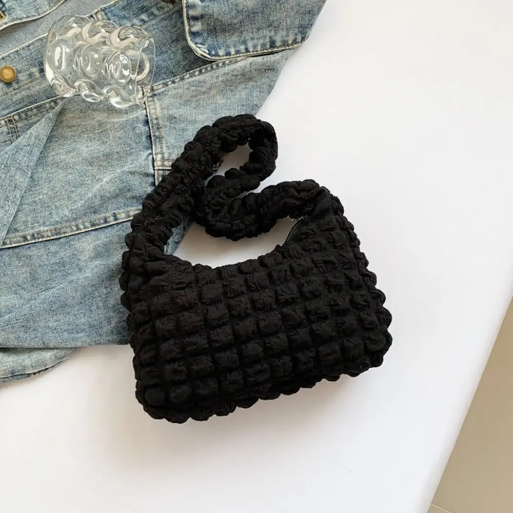 

New Large Capacity Casual Pleated Shoulder Bag Sweet Crossbody Bags Reusable Simple Tote Bags Shopping Bag Fashionable Handbag