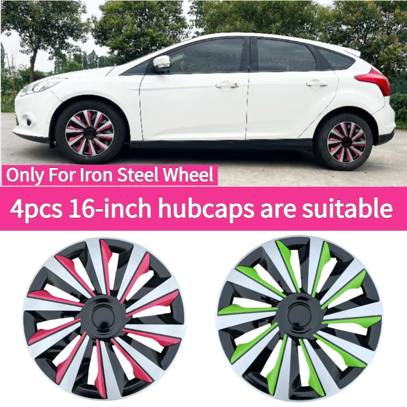 

4pcs 16-inch Hubcaps Are Suitable for Use on Automobilesof PP Plastic Can Be Used To Decorate The Appearance of Car Wheels