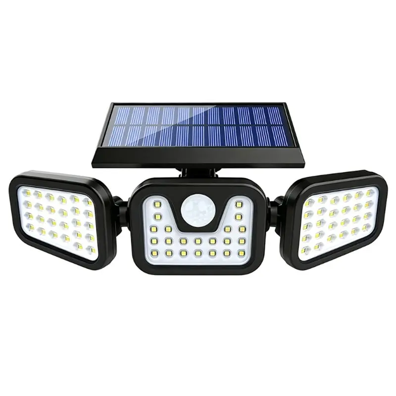 IALJ-Solar Powered Outdoor Motion Sensor Light Adjustable 3 Modes Waterproof Wall Lamp For Garden Yard Human Induction