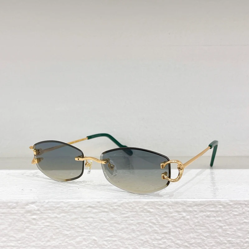 

Vintage Rimless High Quality Handmade Men Alloy Glasses Frame for Prescription Women Fashion Style Luxury Brand Sunglasses