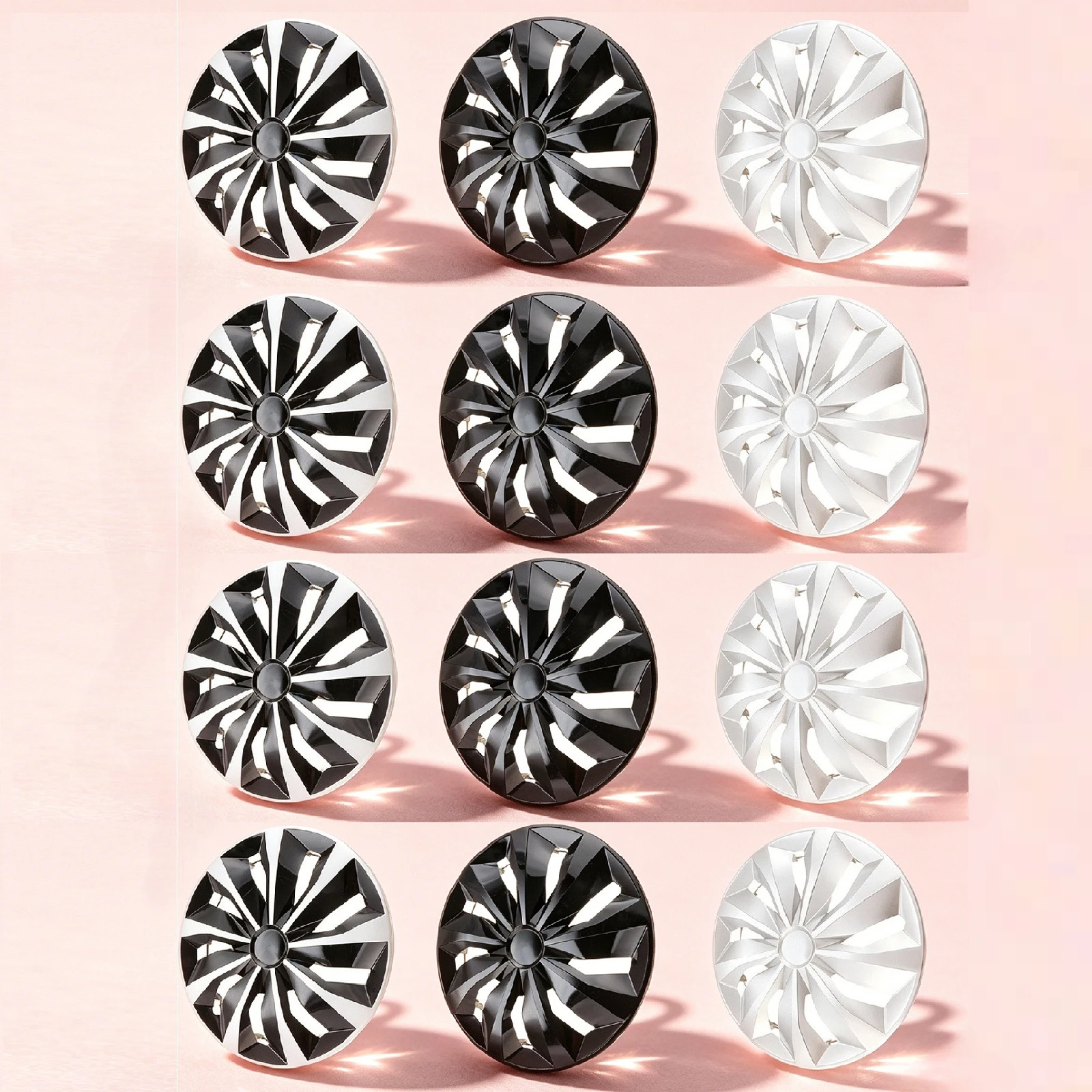 4Pcs Universal Car Hub Caps Wheel Cover for 13-inch Iron Wheels, PP Plastic Can Be Used To Decorate The Appearance of Car Wheels