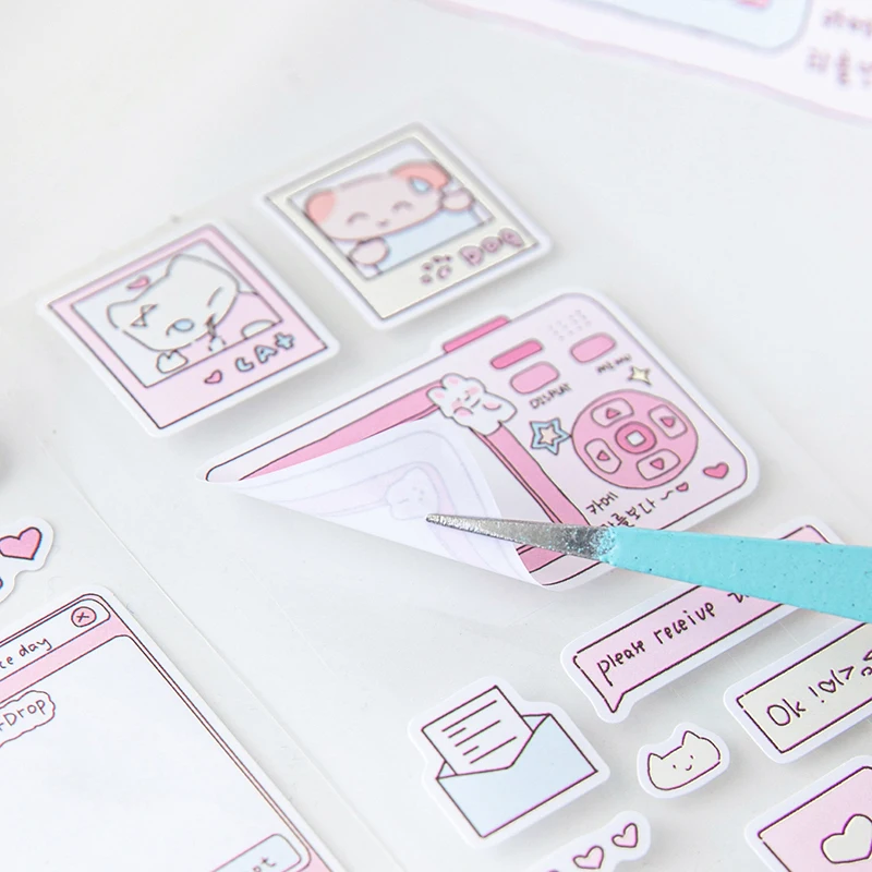 Schattige Cartoon Stickers Kawaii Stickers Briefpapier Schoolbenodigdheden Diy Decoratie Plakband Automaat Maskeertapes