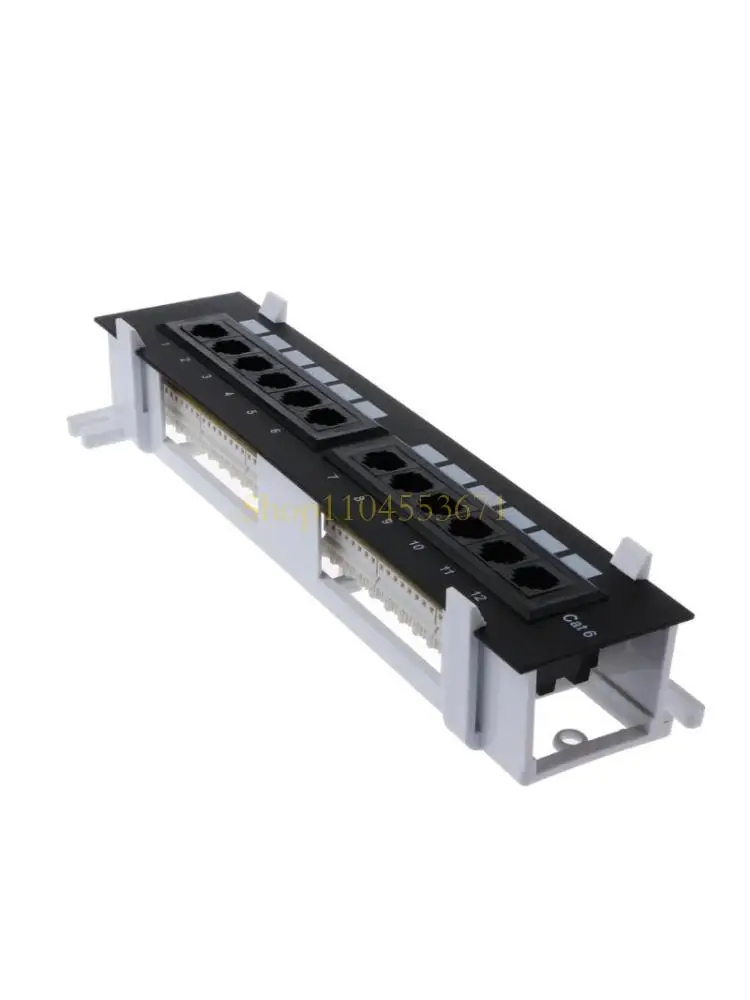 Best Seller CAT6 Patch Panel Wall-Mount and Rack Mount RJ45 Networking Patch Panel Kit 12 Ports
