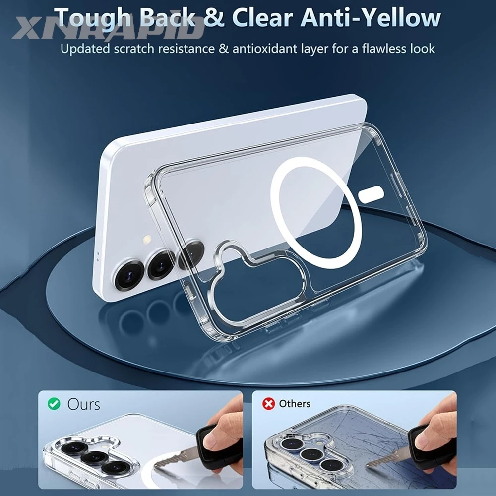 Shockproof TPU+PC Magnetic Case For Samsung Galaxy A56 A36 A26 A16 A15 A35 A55 A54 5G Clear Back Cover Phone Case - náhled 4