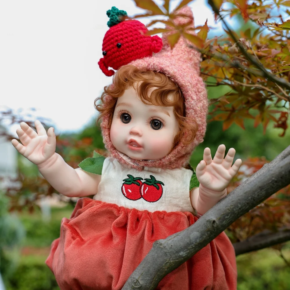 

18 inch Cloveray Realistic Reborn Baby Doll Plush Tomato Set Vinyl Doll High Quality Handmade Toy Collection Hobbies Kid Gifts