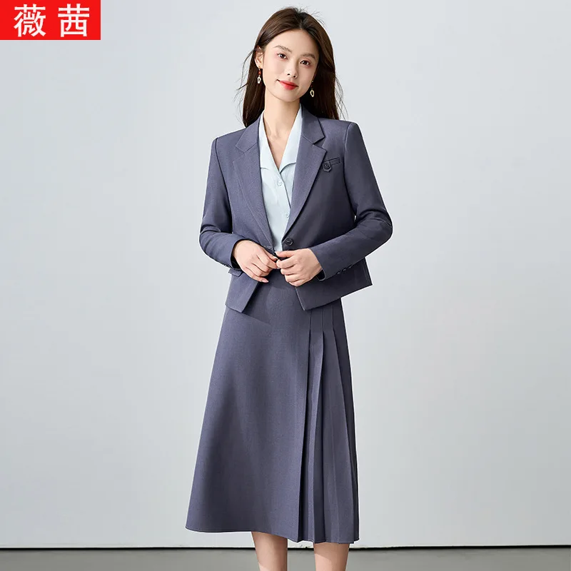 Apricot-colored women's suit2025New style formal workwear for college students and civil service interview, professional suit ja