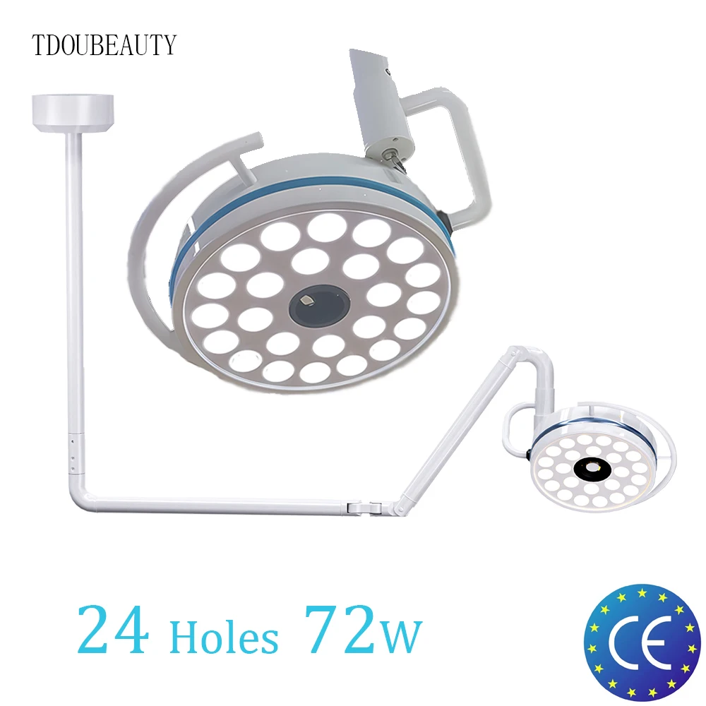 TDOUBEAUTY 24 bulbs 72W Super Brightness Ceiling Surgical Exam Shadowless Led Dental Lamp For Pet Surgery Beauty Salon