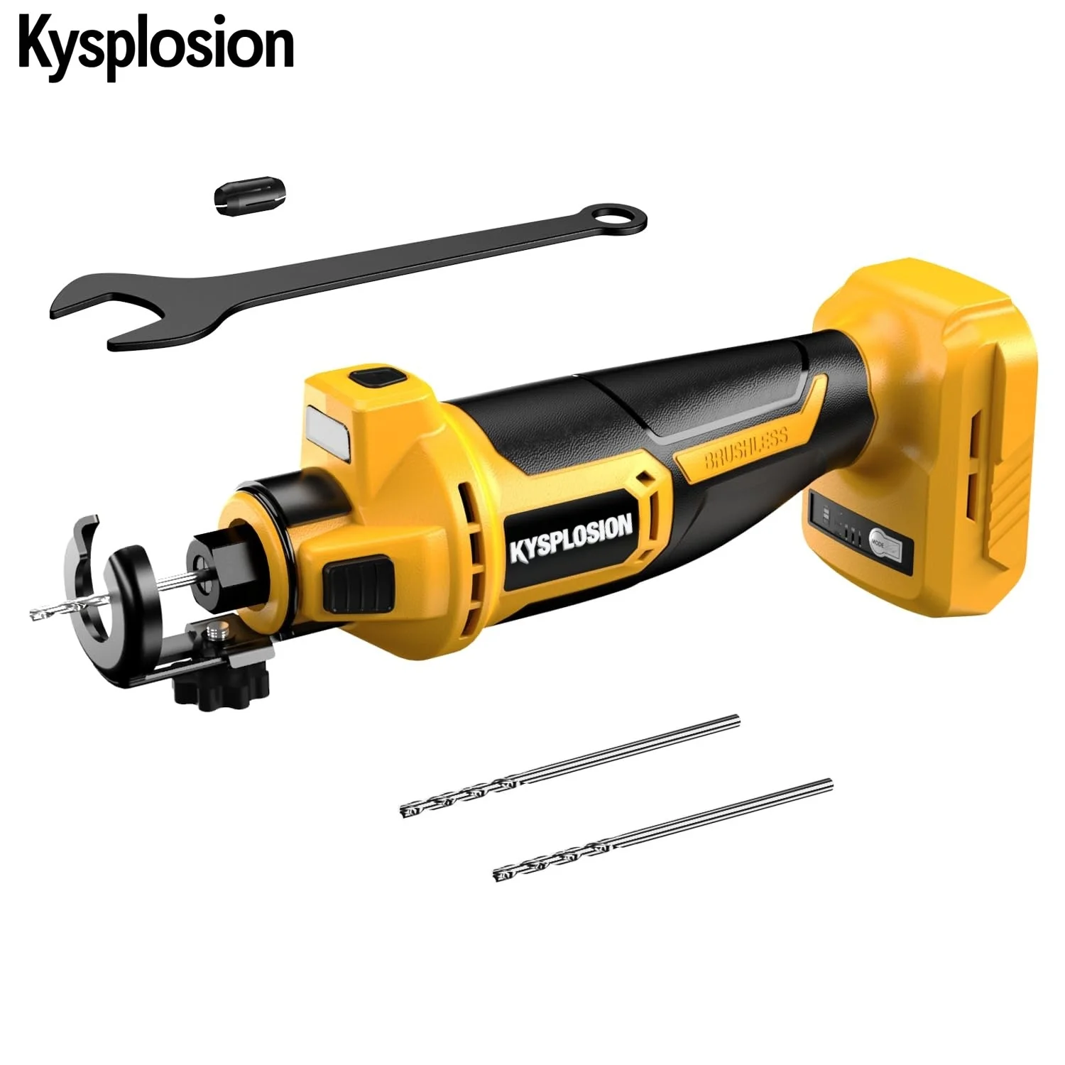 

Бесщеточная роторная пила с 3 регулируемыми скоростями и частотой вращения до 30000 об/мин, беспроводной инструмент для вырезания отверстий в гипсокартоне, совместимый с аккумулятором Dewalt 20V.