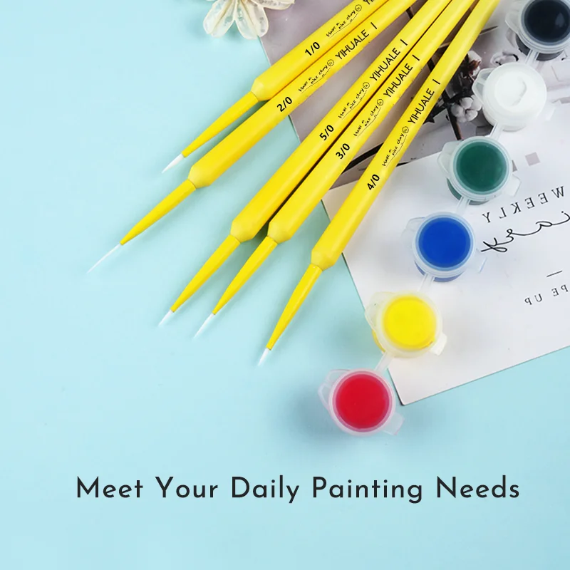 فرش خط السحب الصفراء، فرش السكتة الدماغية الفنية الدقيقة، فرش فنية احترافية، فرش فنية للأظافر، فرش صغيرة