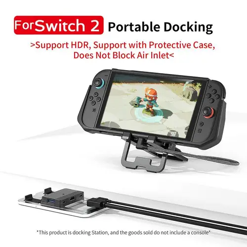 Para ROG Ally X/Steam Deck/Switch soporte de Metal multipuerto 5 en 1 estación de acoplamiento USB C con HDMI 4K @ 60Hz para Steam Deck