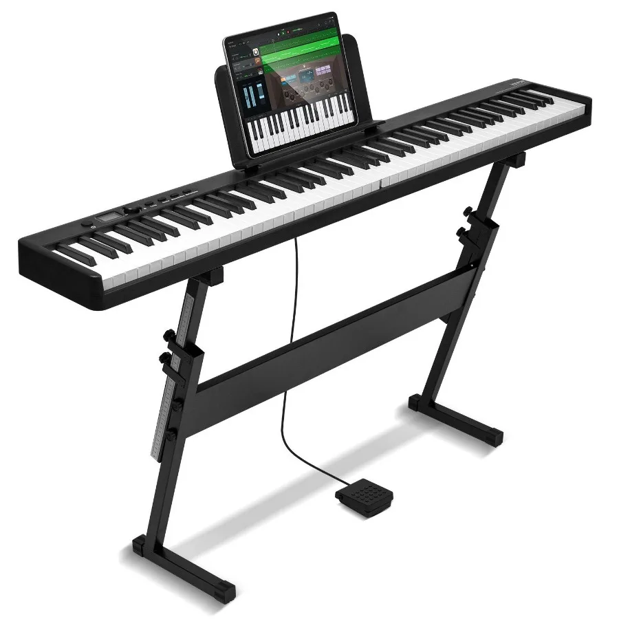 

88 Key Folding Keyboard Piano Portable Foldable Bluetooth MIDI with Stand