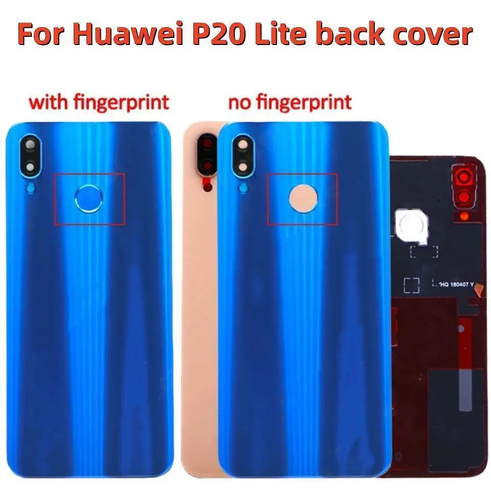 

Поп для Huawei P20 Lite задняя крышка аккумулятора, задняя крышка, корпус, стеклянная панель + камера + отпечаток пальца для Huawei Nova 3e, аккумулятор Doo